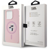 Etui Karl Lagerfeld Silicone             Karl&Choupette MagSafe do iPhone 14 Pro różowy