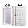 Guess GUHCP13SPSASBPU iPhone 13 mini5,4" fioletowy/purple Saffiano Hot Stamp & Metal Logo