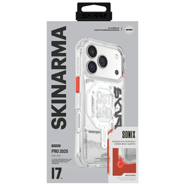Etui Skinarma Sonix do iPhone 17 Pro     Magnetic Charging przezroczysty