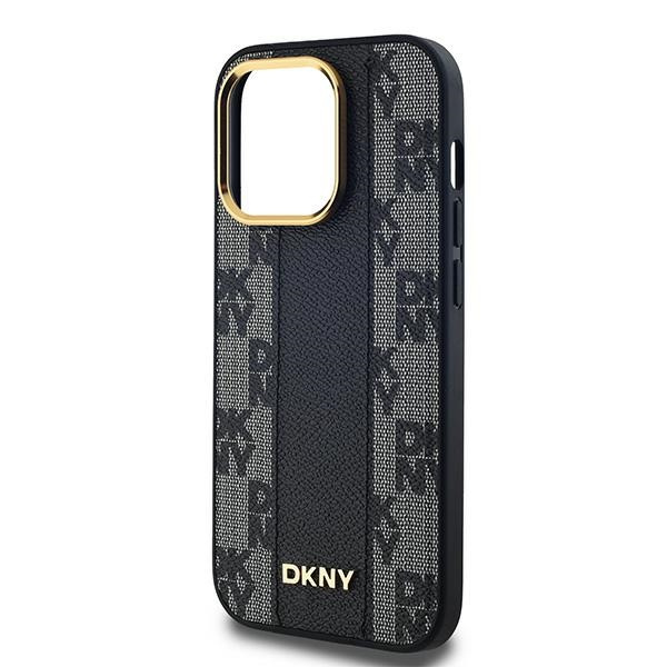 DKNY DKHMP13XPCPVSLK iPhone 13 Pro Max6.7" czarny/black hardcase Leather Checkered Mono Pattern MagSafe