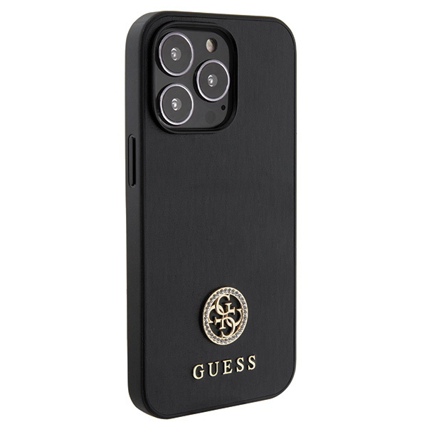 Guess GUHCP13LPS4DGPK iPhone 13 Pro 6.1" czarny/black hardcase Strass Metal Logo