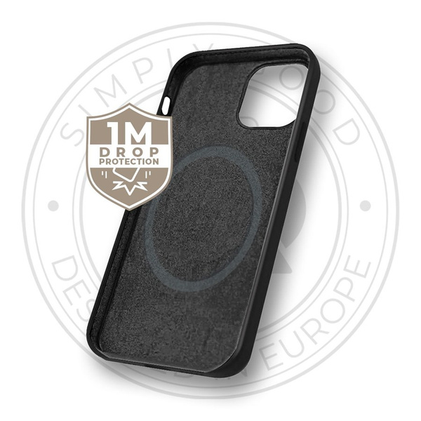XQISIT NP SILICONE CASE ANTI BAC MAGSAFE, RECYCLED FOR IPHONE 15 PLUS BLACK