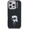 Etui Karl Lagerfeld IML Aquarelle Karl & Logo MagSafe do iPhone 16 Pro czarny