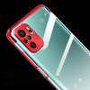 CLEAR COLOR CASE GEL TPU ELECTROPLATING FRAME COVER FOR XIAOMI REDMI NOTE 10 5G / POCO M3 PRO RED