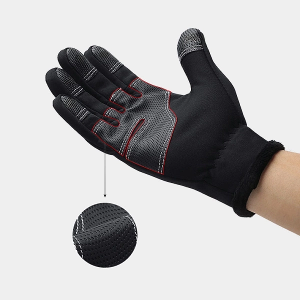 WINTER PHONE SPORTS GLOVES (SIZE XL) - BLACK