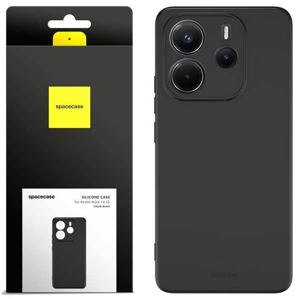 Spacecase Etui Silicone Case 3.0 Redmi Note 14 4G black