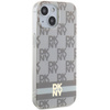 DKNY DKHMP15MHCPTSE iPhone 15 Plus /14 Plus 6.7" beżowy/beige hardcase IML Checkered Mono Pattern & Printed Stripes MagSafe