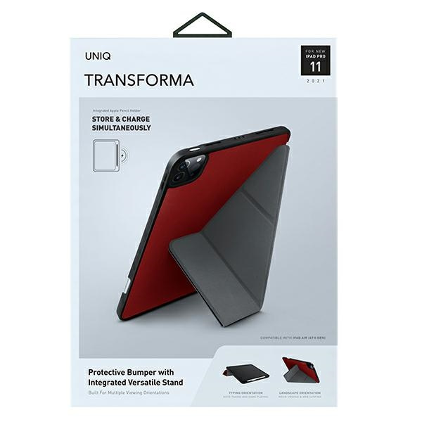 UNIQ etui Transforma iPad Pro 11"        (2021/2020) iPad Air 10.9" (2022/2020) Antimicrobial czerwony/coral red