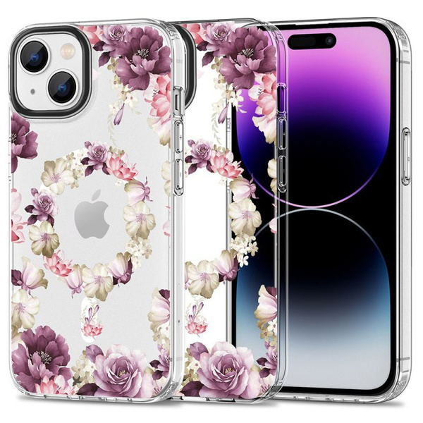 TECH-PROTECT MAGMOOD MAGSAFE IPHONE 15 ROSE FLORAL