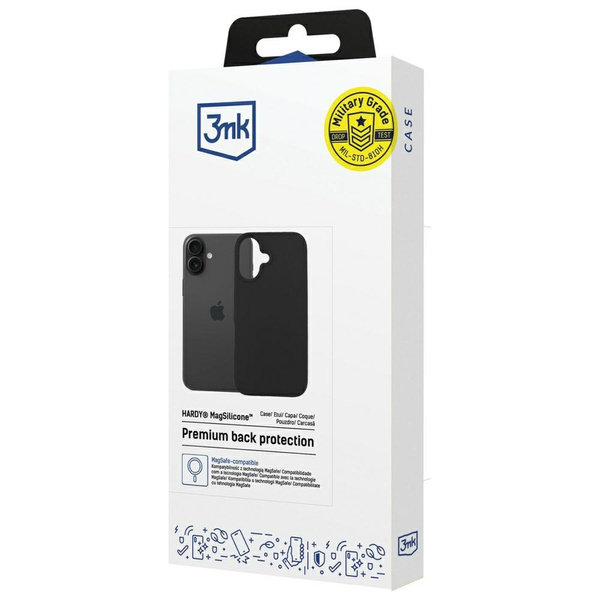 Etui 3MK Hardy MagSilicone do Apple      iPhone 16 Plus grafitowy