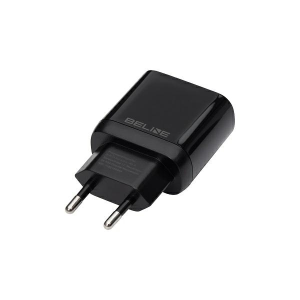 Beline Ład. siec. 1x USB-C 30W + kabel lightning czarna /black PD 3.0  BLNCB30L GaN