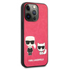 Etui Karl Lagerfeld Ikonik Karl&Choupette na iPhone 13 Pro / iPhone 13 - fuksjowe