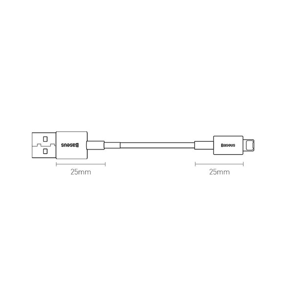 Baseus Superior kabel USB - Lightning 2,4 A 1 m czarny (CALYS-A01)