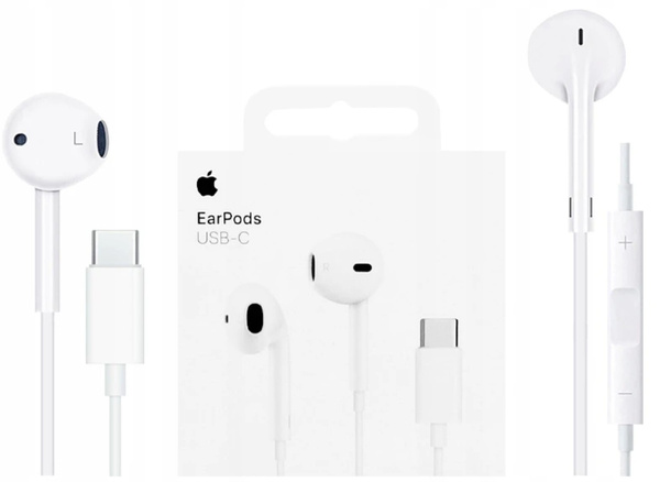 APPLE ZESTAW SŁUCHAWKOWY EARPOD MTJY3BZ/A TYPE-C ORYGINALNA PLOMBA