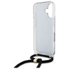 Guess GUHCP16SHC4SEK iPhone 16 6.1"      czarny/black hardcase Crossbody Cord 4G Print