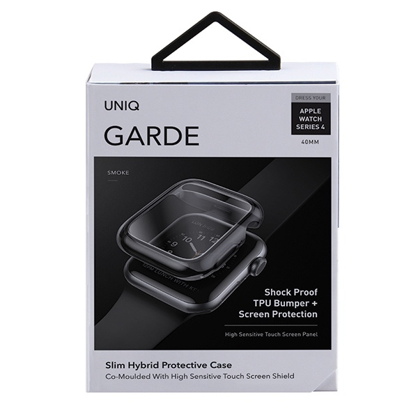UNIQ etui Garde Apple Watch Series 4/5/6/SE/SE2 40mm. szary/smoked grey