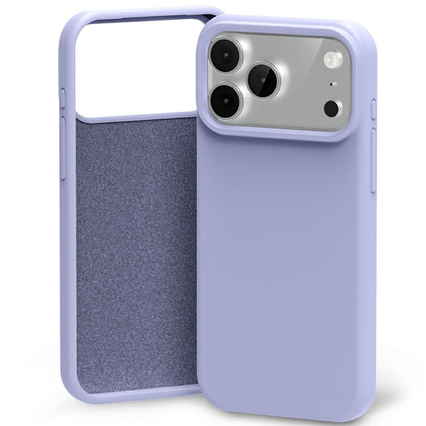 Etui Mercury Silicone do iPhone 17 Pro   Max lawendowa szarość