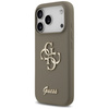 Etui Guess Silicone Big 4G Script do     iPhone 17 Pro Max brązowy