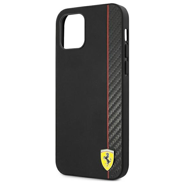 Ferrari FESAXHCP12SBK iPhone 12 mini 5.4" black/black hardcase On Track Carbon Stripe
