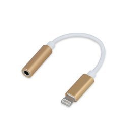 ADAPTER PRZEJŚCIÓWKA FOREVER LIGHTNING->JACK 3.5MM AUDIO ZŁOTY