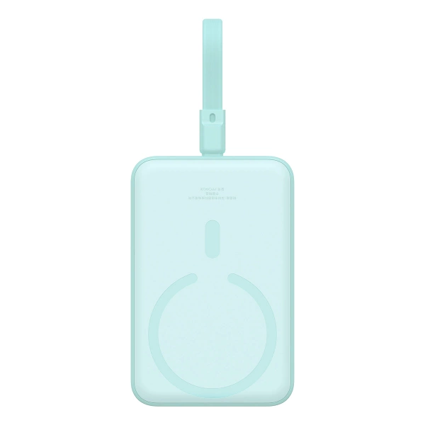 Baseus Magnetic Mini MagSafe 10000mAh 20W powerbank with built-in Lightning cable - blue + Baseus Simple Series USB-C - USB-C 60W 0.3m cable