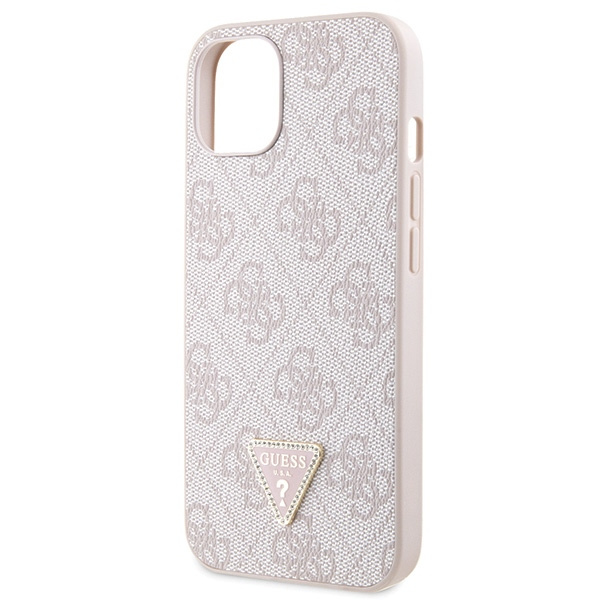 Guess GUHCP13MP4TDSCPP iPhone 13 / 14 / 15 6.1" różowy/pink hardcase Crossbody 4G Metal Logo