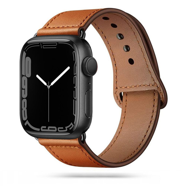 TECH-PROTECT LEATHERFIT APPLE WATCH 4 / 5 / 6 / 7 / 8 / 9 / SE (38 / 40 / 41 MM) BROWN