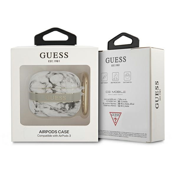 Guess GUA3HCHMAG AirPods 3 coverszary/grey Marble Strap Collection