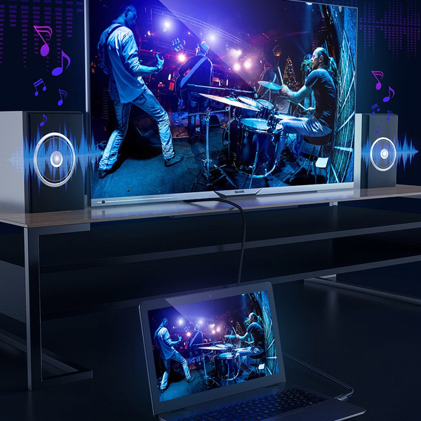 BASEUS CAFULE CABLE HDMI 2.0 CABLE 4K 60 HZ 3D 18 GBPS 2 M BLACK (CADKLF-F01)