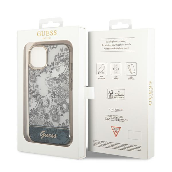 Guess GUHCP14MHGPLHG iPhone 14 Plus / 15 Plus 6.7" szary/grey hardcase Porcelain Collection