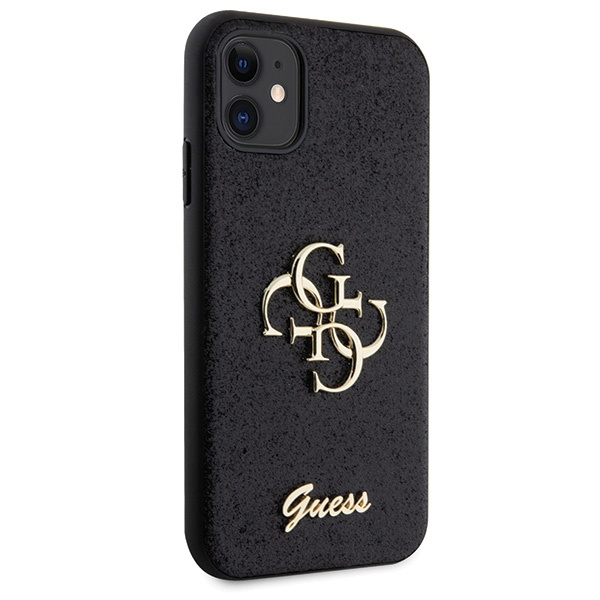 Guess GUHCN61HG4SGK iPhone 11 / Xr 6.1"czarny/black hardcase Glitter Script Big 4G