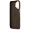 Etui Guess 4G Logo Plate MagSafe do      iPhone 17 brązowy