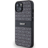 DKNY DKHCP14SPRTHSLK iPhone 14 / 15 / 136.1" czarny/black hardcase Leather Mono Stripe & Metal Logo