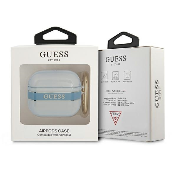 GUESS GUA3HHTSB AIRPODS 3 COVER NIEBIESKI/BLUE STRAP COLLECTION