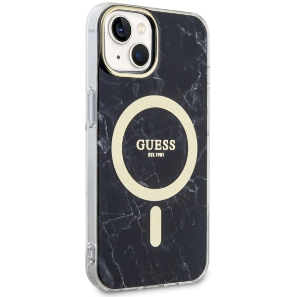 Guess GUHMP14SPCUMAK iPhone 14 / 15 / 136.1" czarny/black hardcase Marble MagSafe