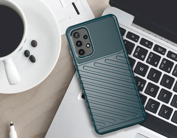 THUNDER CASE FLEXIBLE TOUGH RUGGED COVER TPU CASE FOR SAMSUNG GALAXY A72 4G GREEN