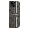 Guess GUHMP15SP4RPSW iPhone 15 / 14 / 13 6.1" brązowy/brown hardcase 4G Printed Stripes MagSafe