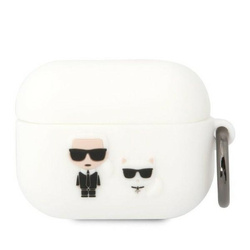 KARL LAGERFELD KLACAPSILKCW AIRPODS PRO COVER BIAŁY/WHITE SILICONE KARL & CHOUPETTE