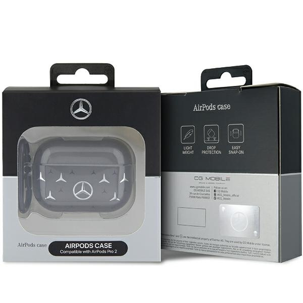 Mercedes MEAP28DPMGS AirPods Pro 2  (2022/2023) cover czarny/black Large Star Pattern