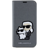 Karl Lagerfeld KLBKP14SSANKCPG iPhone 14 6.1" bookcase silver/silver Saffiano Karl &amp; Choupette