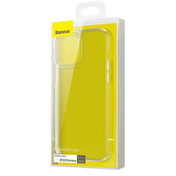 Przeźroczyste Etui Baseus Simple do iPhone 13 Pro Max (białe)