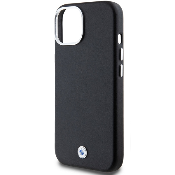 Etui BMW Signature Wrapped Metal MagSafe na iPhone 15 Plus / 14 Plus - czarne