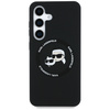 Etui Karl Lagerfeld Silicone Double      Heads And Circle MagSafe do Samsung Galaxy S25+ czarny