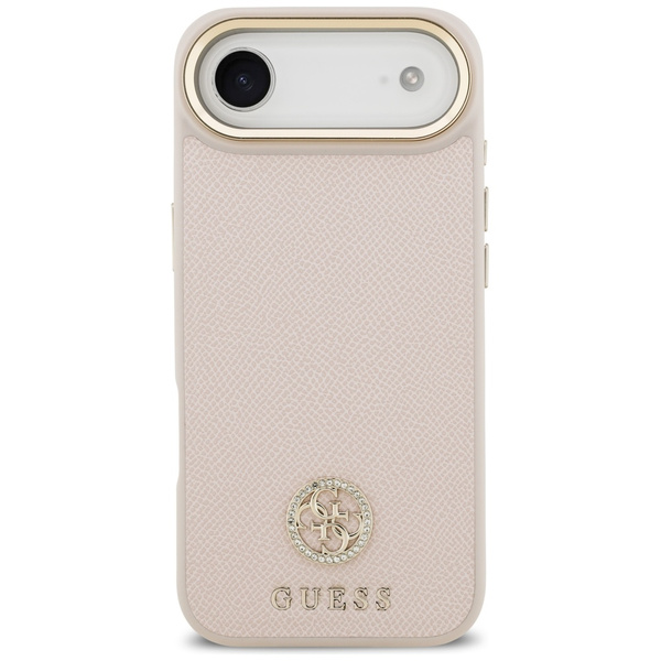 Etui Guess Grained Strass Logo MagSafe   do iPhone Air różowy