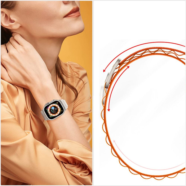 TECH-PROTECT NYLON PRO APPLE WATCH 4 / 5 / 6 / 7 / 8 / 9 / SE / ULTRA 1 / 2  (42 / 44 / 45 / 49 MM) ORANGE