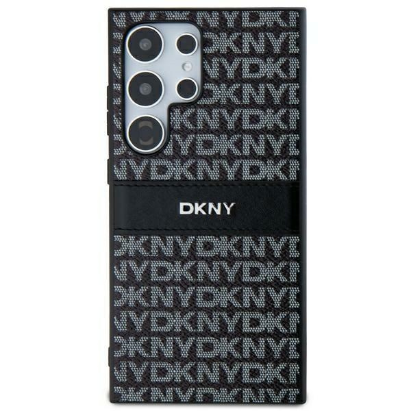 DKNY DKHCS24LPRTHSLK S24 Ultra S928 czarny/black hardcase Leather Mono Stripe & Metal Logo