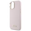 Guess GUHCP16MSMBSLP iPhone 16 Plus 6.7" różowy/pink hardcase Silicone Script Metal Logo & Frame