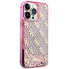 Guess GUHCP14LLC4PSGP iPhone 14 Pro 6.1"różowy/pink hardcase Liquid Glitter 4G Transculent