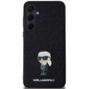 KARL LAGERFELD KLHCSA55GKNPSK A55 A556 BLACK/BLACK HARDCASE FIXED GLITTER IKONIK LOGO METAL PIN