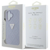 Etui Guess Hot Stamp 4G Pattern Triangle Metal Logo do iPhone 16 fioletowy